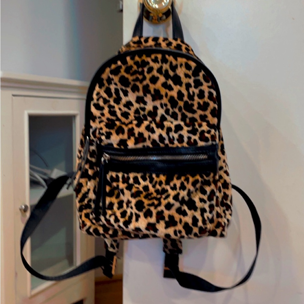 Leopard soft backpack
